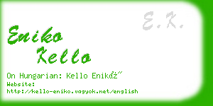 eniko kello business card